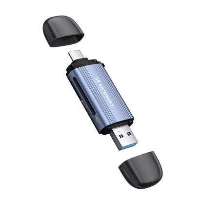 Wozinsky WCR-5G Memory Card Reader for SD and microSD USB-A 3.0 / USB-C 3.0 Aluminum - Gray_4