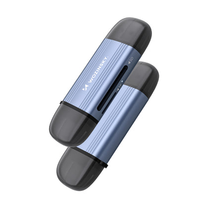 Wozinsky WCR-5G Memory Card Reader for SD and microSD USB-A 3.0 / USB-C 3.0 Aluminum - Gray_5
