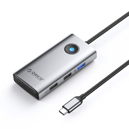 Orico PW11-5P USB-C Hub Docking Station 1x USB-A 3.0 + 2x USB-A 2.0 + 1x USB-C PD + 1x HDMI - Gray_0