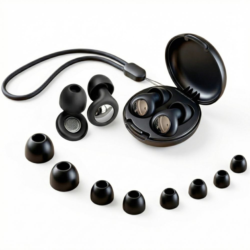 Tech-Protect QuietFit Silicone Earplugs with Acoustic Filter - Black_0