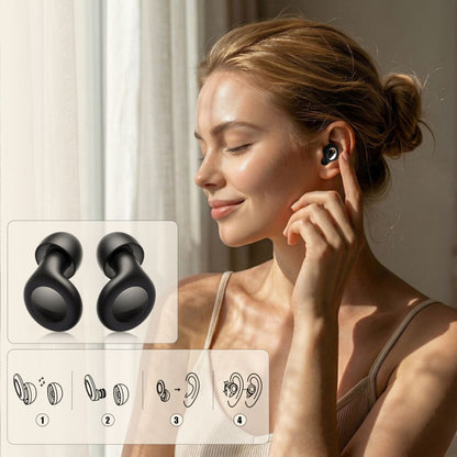 Tech-Protect QuietFit Silicone Earplugs with Acoustic Filter - Black_3