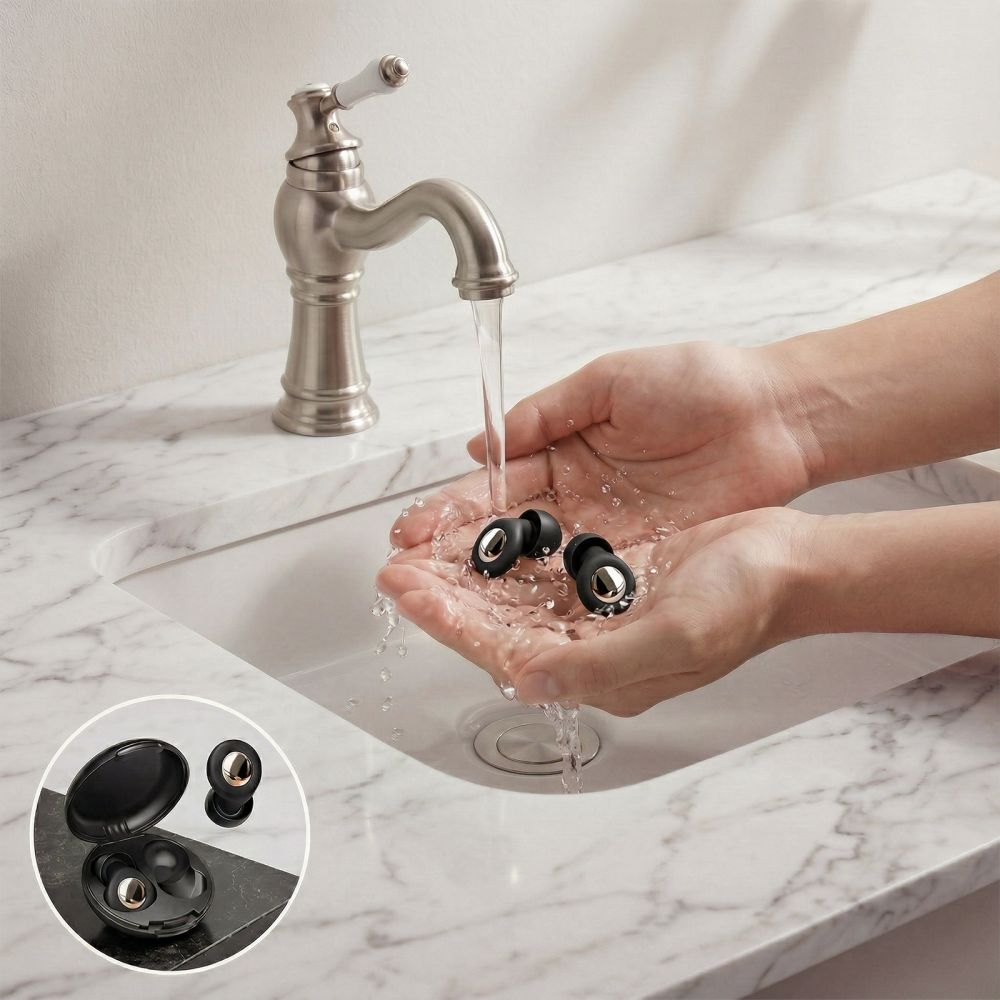 Tech-Protect QuietFit Silicone Earplugs with Acoustic Filter - Black_4