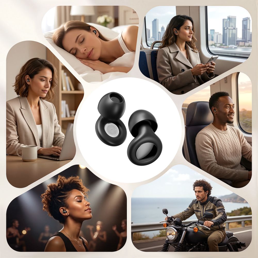 Tech-Protect QuietFit Silicone Earplugs with Acoustic Filter - Black_8