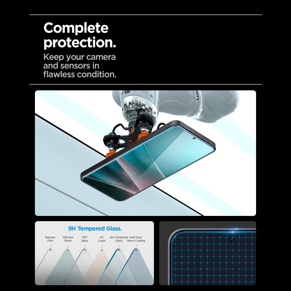 Front Cover Clear Screen Protector Spigen GlastR EZ FIT HD for Samsung Galaxy A37 5G / Galaxy A36 A366 AGL11365 _5