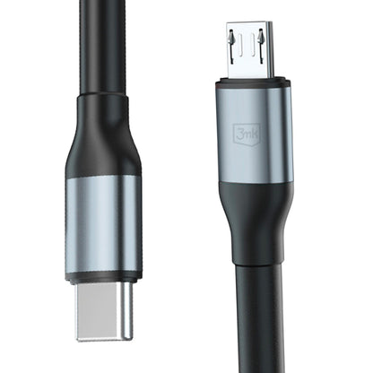3mk Hyper Cable N-SERIES USB-C / MicroUSB 1m QC 3.0 5V/2A 10W - black_3
