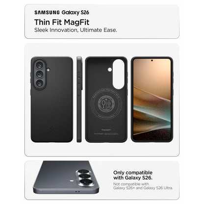 Hard Case Spigen Thin Fit with MagSafe for Samsung Galaxy S26 S942, Black ACS11396 _7