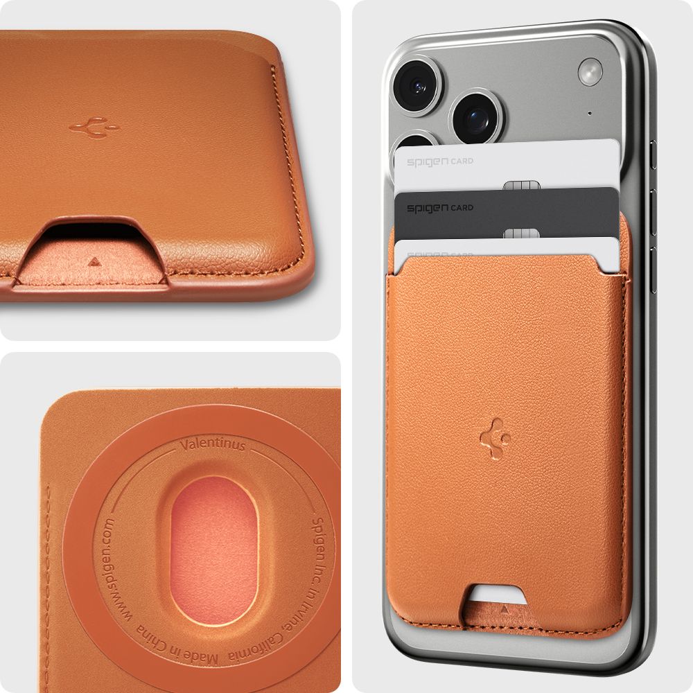 Spigen Valentinus MagSafe Magnetic Phone Wallet - Orange_4