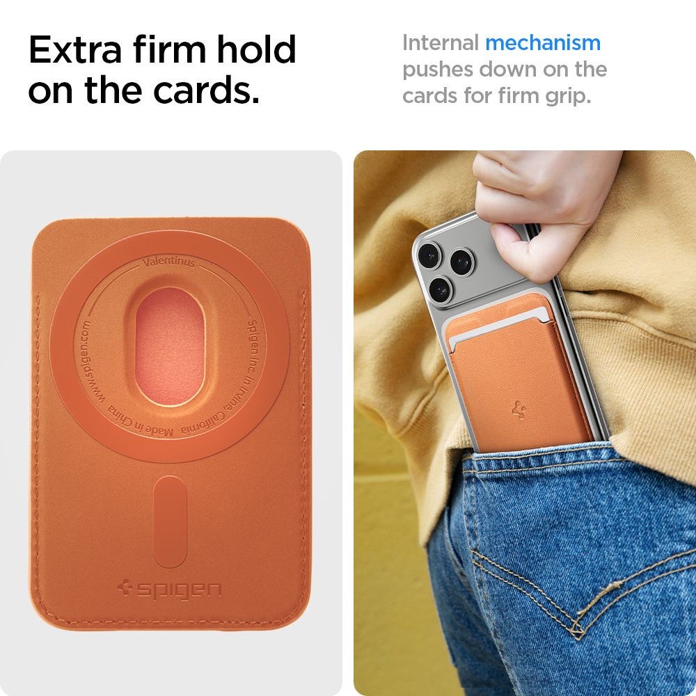 Spigen Valentinus MagSafe Magnetic Phone Wallet - Orange_8