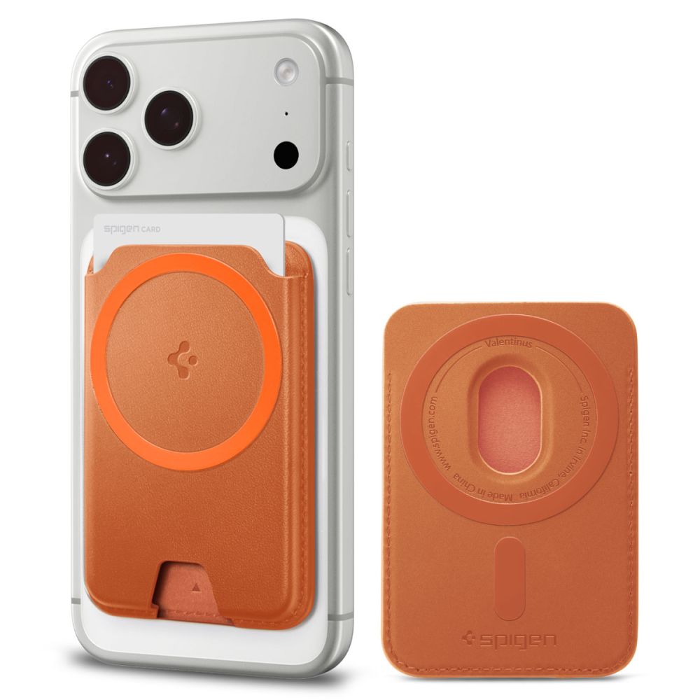 Spigen Valentinus MagFit+ MagSafe Magnetic Phone Wallet - Orange_0