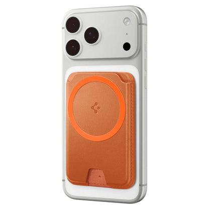 Spigen Valentinus MagFit+ MagSafe Magnetic Phone Wallet - Orange_5