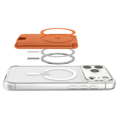 Spigen Valentinus MagFit+ MagSafe Magnetic Phone Wallet - Orange_7