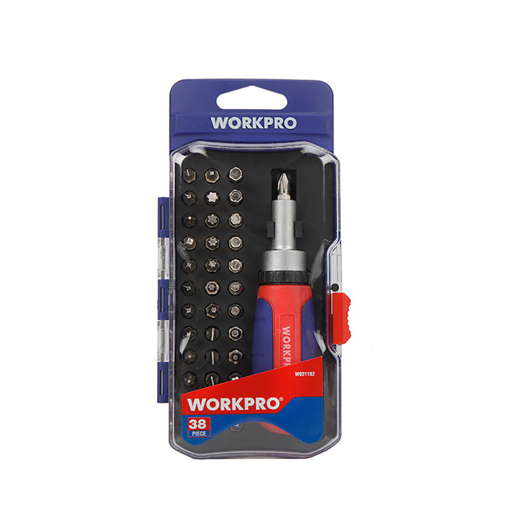 Chave de fenda catraca 38 peÃ§as. workpro_0