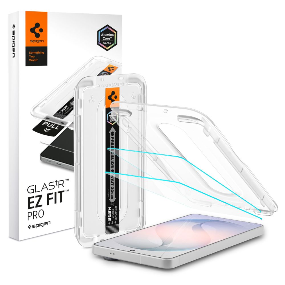 Front Cover Clear Screen Protector Spigen GlastR EZ FIT Pro HD Anti-Reflection for Samsung Galaxy S26 S942, 2-Pack AGL11092_0