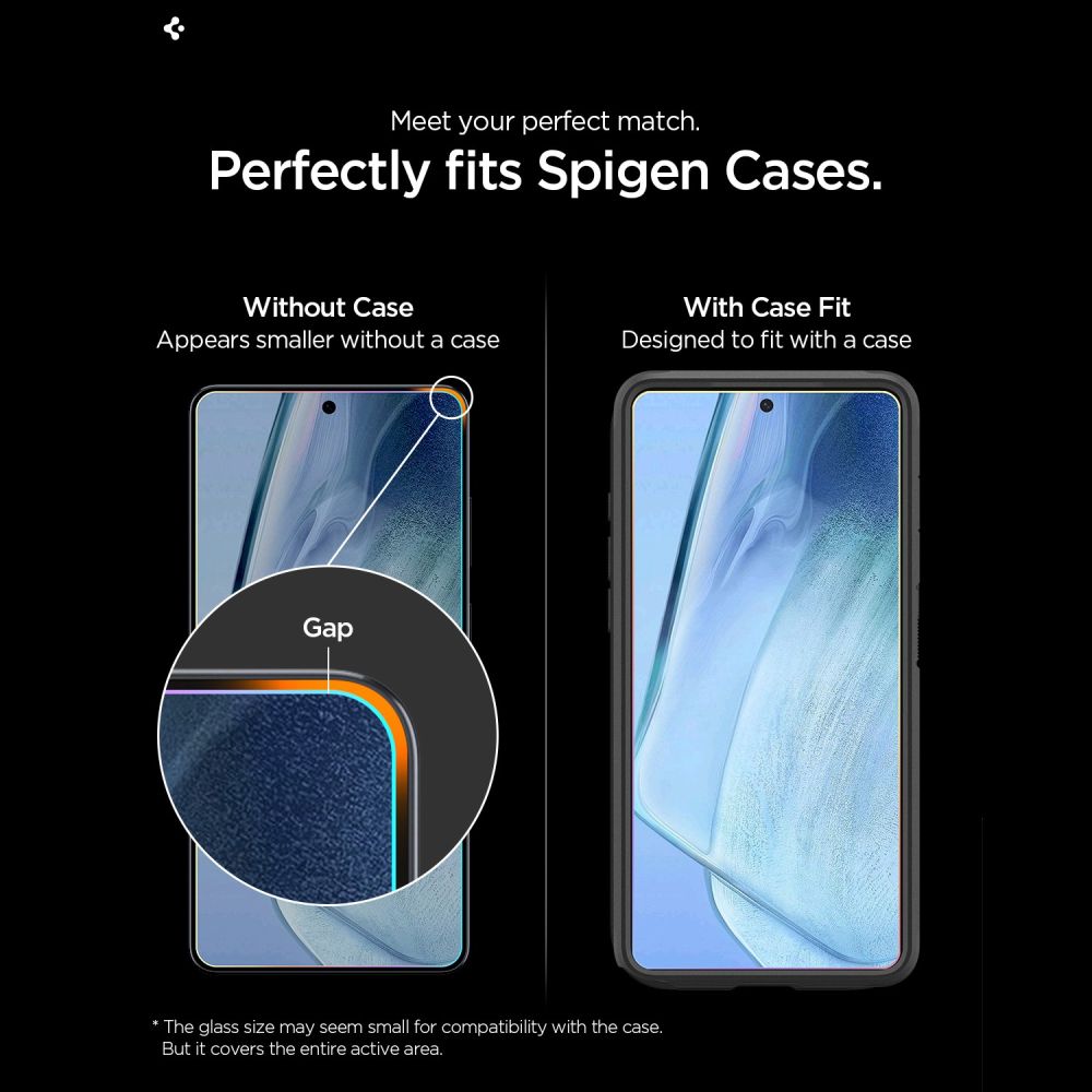Front Cover Clear Screen Protector Spigen GlastR EZ FIT Pro HD Anti-Reflection for Samsung Galaxy S26 S942, 2-Pack AGL11092_9
