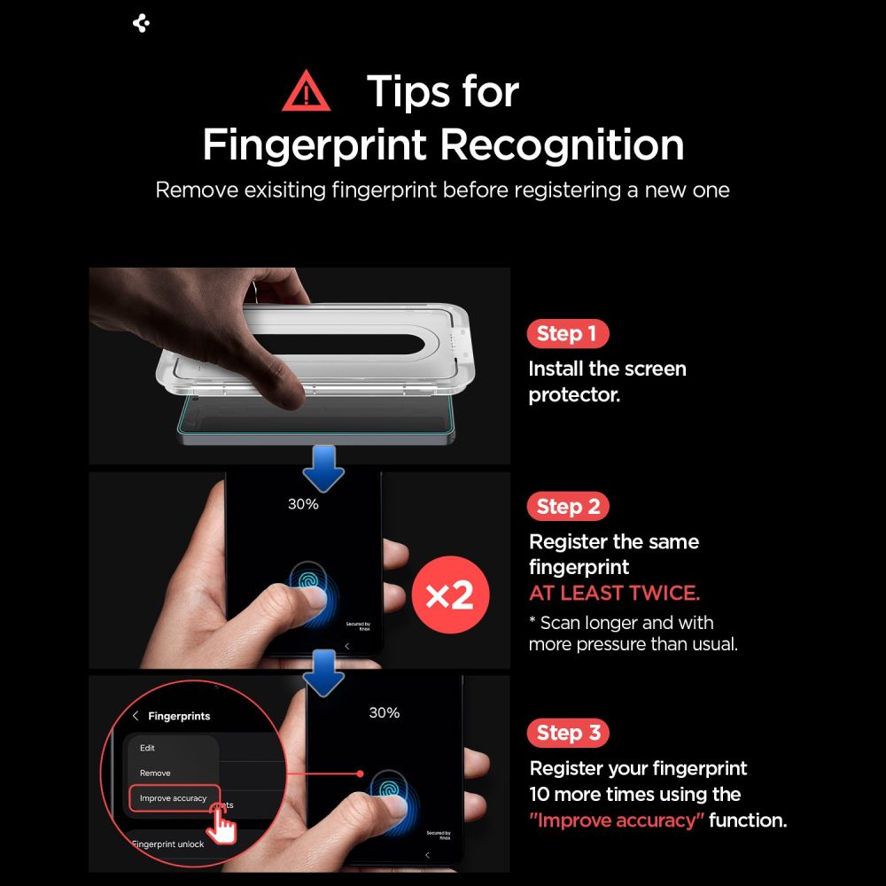 Front Cover Clear Screen Protector Spigen GlastR EZ FIT Pro HD Anti-Reflection for Samsung Galaxy S26 S942, 2-Pack AGL11092_12