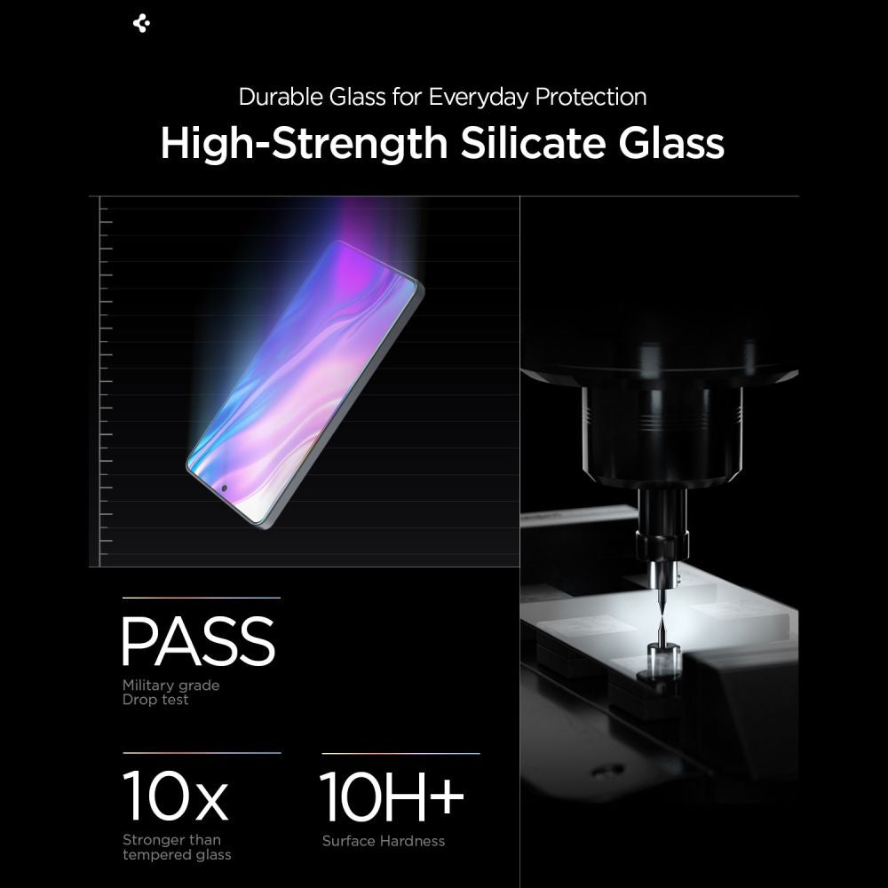Front Cover Clear Screen Protector Spigen GlastR EZ FIT Pro HD Anti-Reflection for Samsung Galaxy S26 S942, 2-Pack AGL11092_7