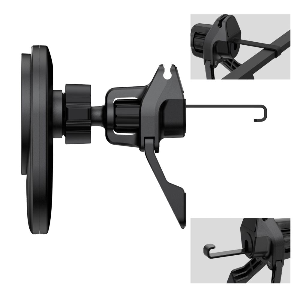 Tech-Protect V21 MagSafe Car Holder with 25W QI2.2 Inductive Charger for Cockpit/Windshield/Air Vent - Black_5