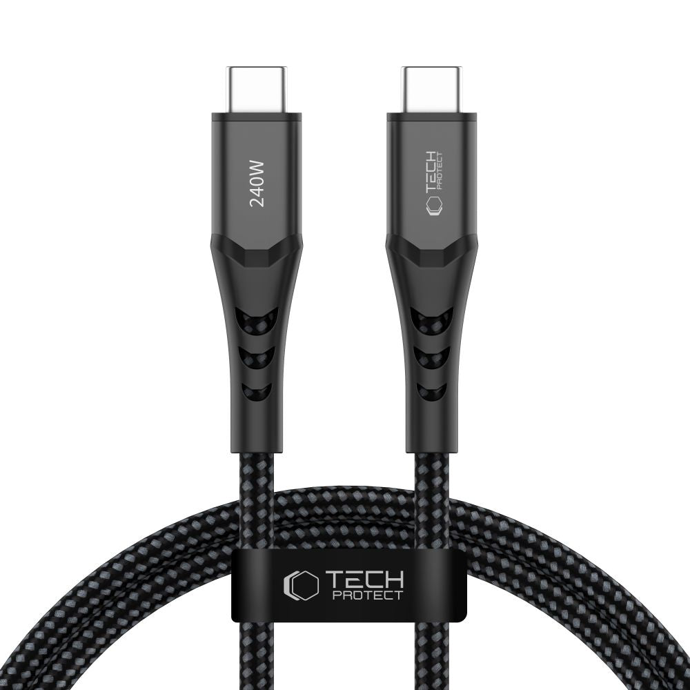 Tech-Protect Ultraboost UB11T USB-C / USB-C PD 240W / QC3.0 Cable 100 cm - Black_0