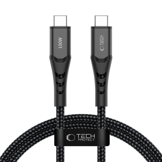 Tech-Protect Ultraboost UB11T USB-C / USB-C PD 100W / QC3.0 Cable 100 cm - Black_0