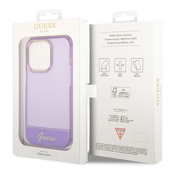 Etui Guess Translucent na iPhone 14 Pro Max - fioletowe_7