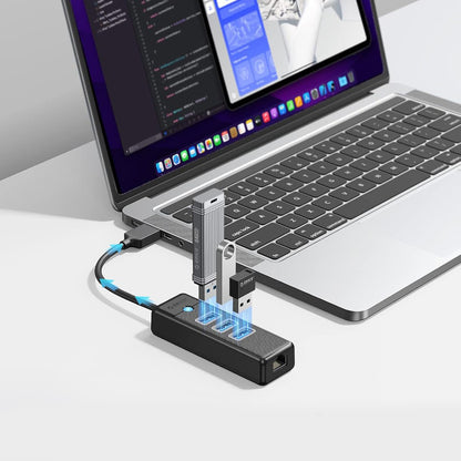 Orico PW3UR25-U3 USB Hub 4-Port 3x USB-A 3.0 1x RJ45 2.5G Ethernet 0.5m - Black_3