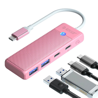 Orico PAPW2AC-C3-C3 USB Hub 4-port 2x USB-A 3.0 1x USB-C 3.0 with USB-C PD 100W charging 0.15m - pink_1