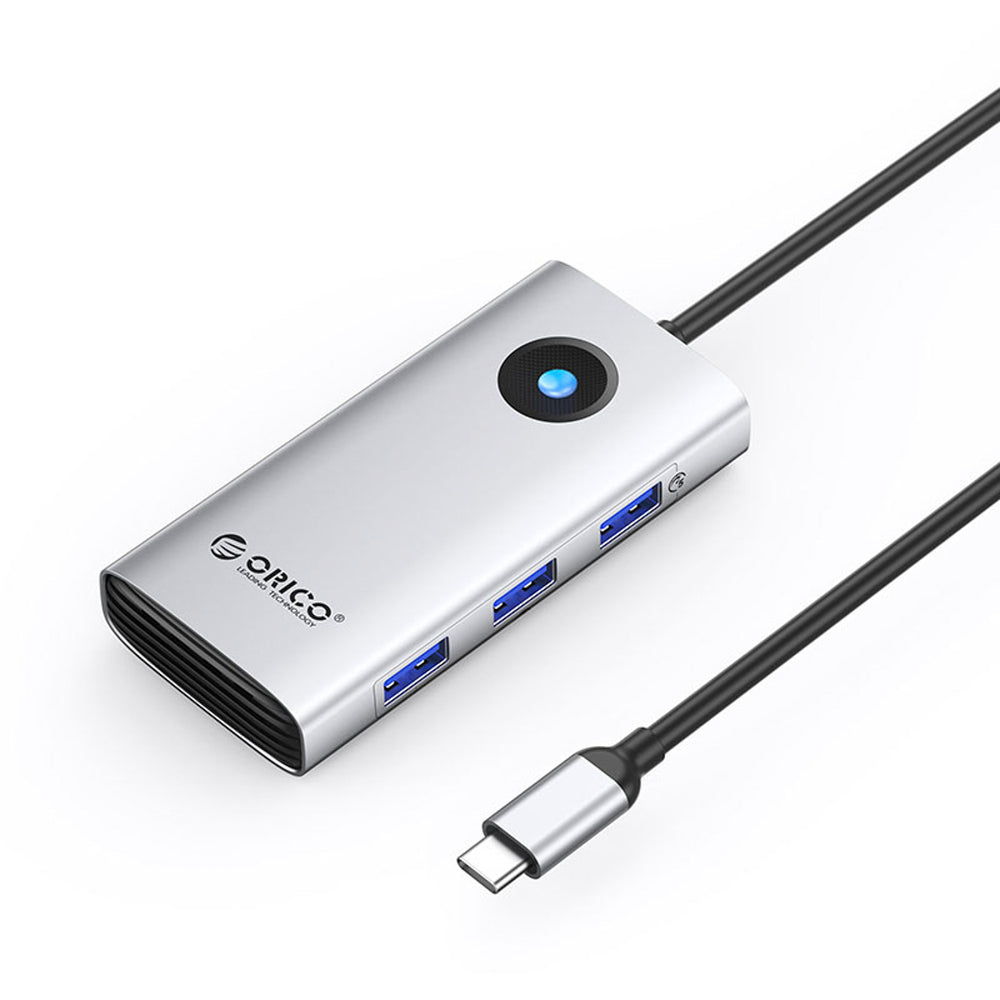 Orico PW11 6in1 USB-C Docking Station 3x USB-A 3.0 1x USB-C 3.0 1x USB-C PD 100 W 1x HDMI 4K 30Hz - Silver_0