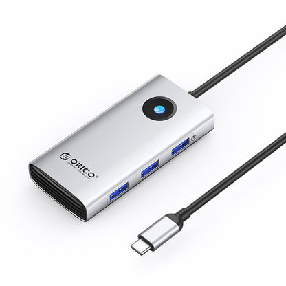 Orico PW11 6in1 USB-C Docking Station 3x USB-A 3.0 1x USB-C 3.0 1x USB-C PD 100 W 1x HDMI 4K 30Hz - Silver_0