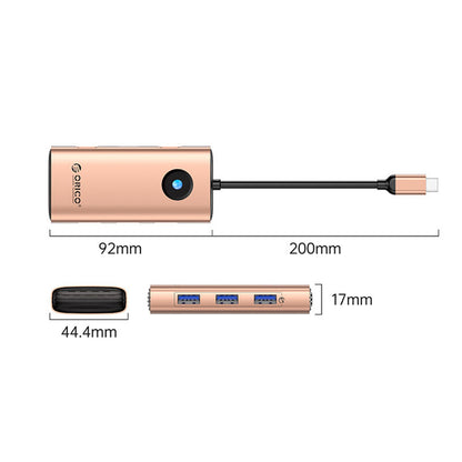 Orico PW11 6in1 USB-C Docking Station 3x USB-A 3.0 1x USB-C 3.0 1x USB-C PD 100W 1x HDMI 4K 30Hz - Rose Gold_1