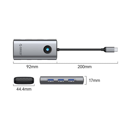 Orico PW11 6in1 USB-C Docking Station 3x USB-A 3.0 1x USB-C PD 100W 1x HDMI 4K 30Hz 1x RJ45 2.5G Ethernet - Gray_1