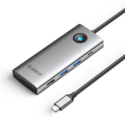 Orico PW11 8in1 USB-C Docking Station 2x USB-A 3.0 1x USB-A 2.0 1x USB-C 3.0 1x USB-C PD 100W 1x HDMI 4K 60Hz 1x VGA 1080P 60Hz 1x RJ45 Gigabit Ethernet - Gray_0