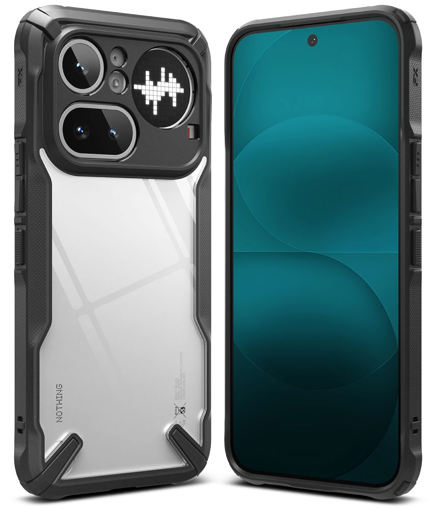 Ringke Fusion X case for Nothing Phone 4A Pro - transparent and black_1