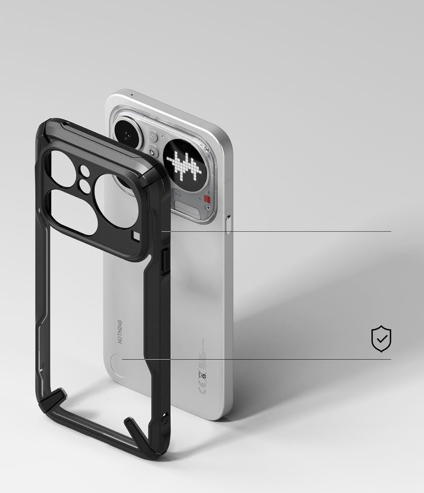 Ringke Fusion X case for Nothing Phone 4A Pro - transparent and black_3