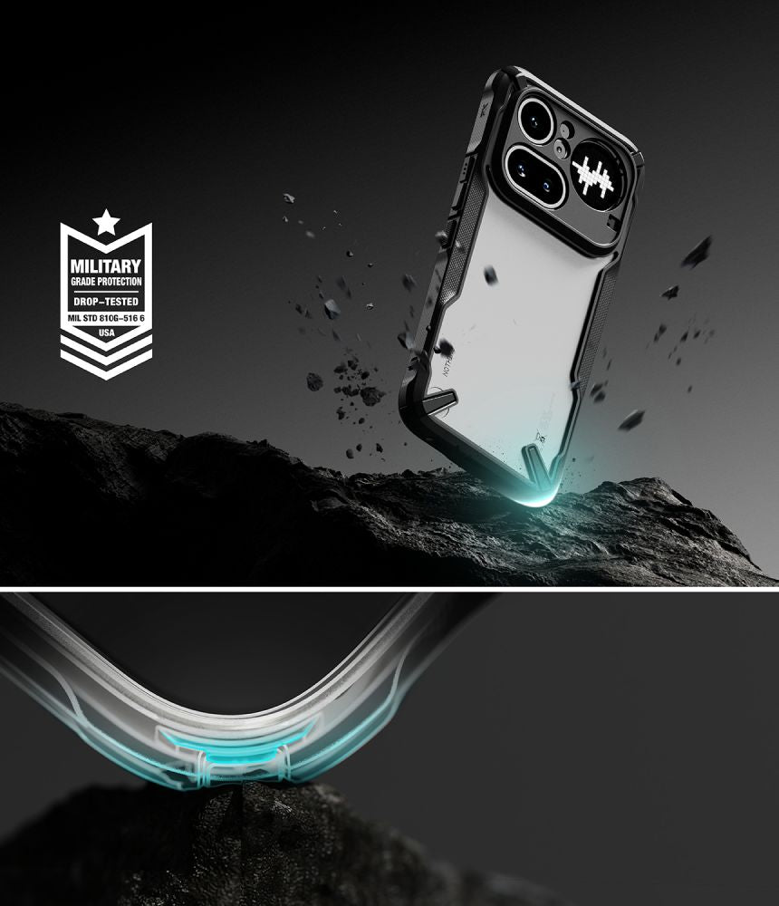 Ringke Fusion X case for Nothing Phone 4A Pro - transparent and black_5