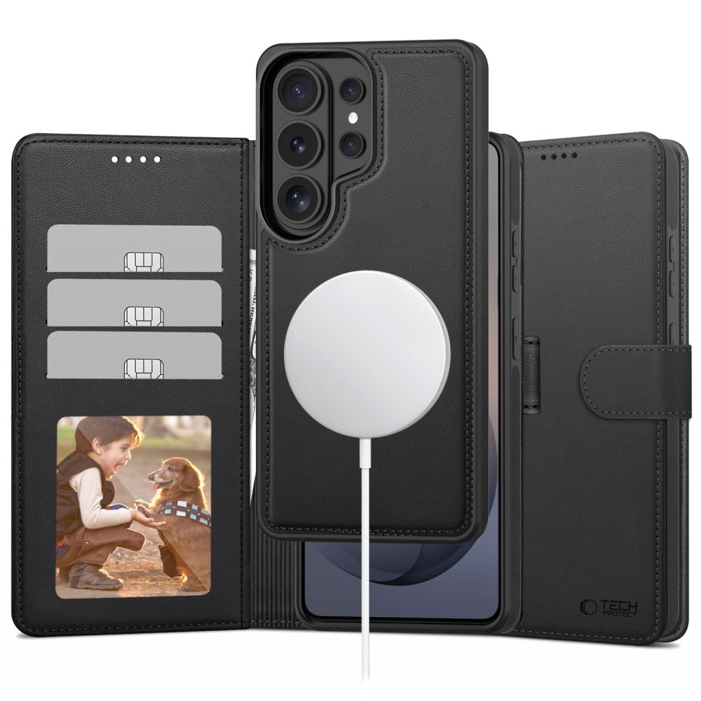 Tech-Protect Wallet MagSafe Case for Samsung Galaxy S26 Ultra - Matte Black_0