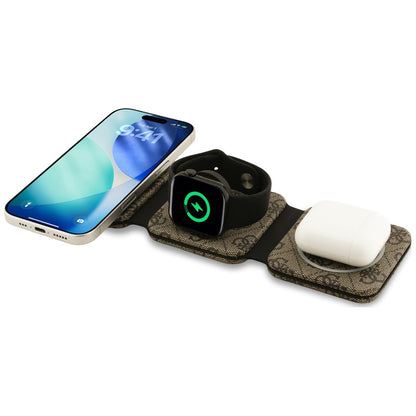 Ładowarka indukcyjna Guess 4G MagSafe 3w1 15W - brązowa_2