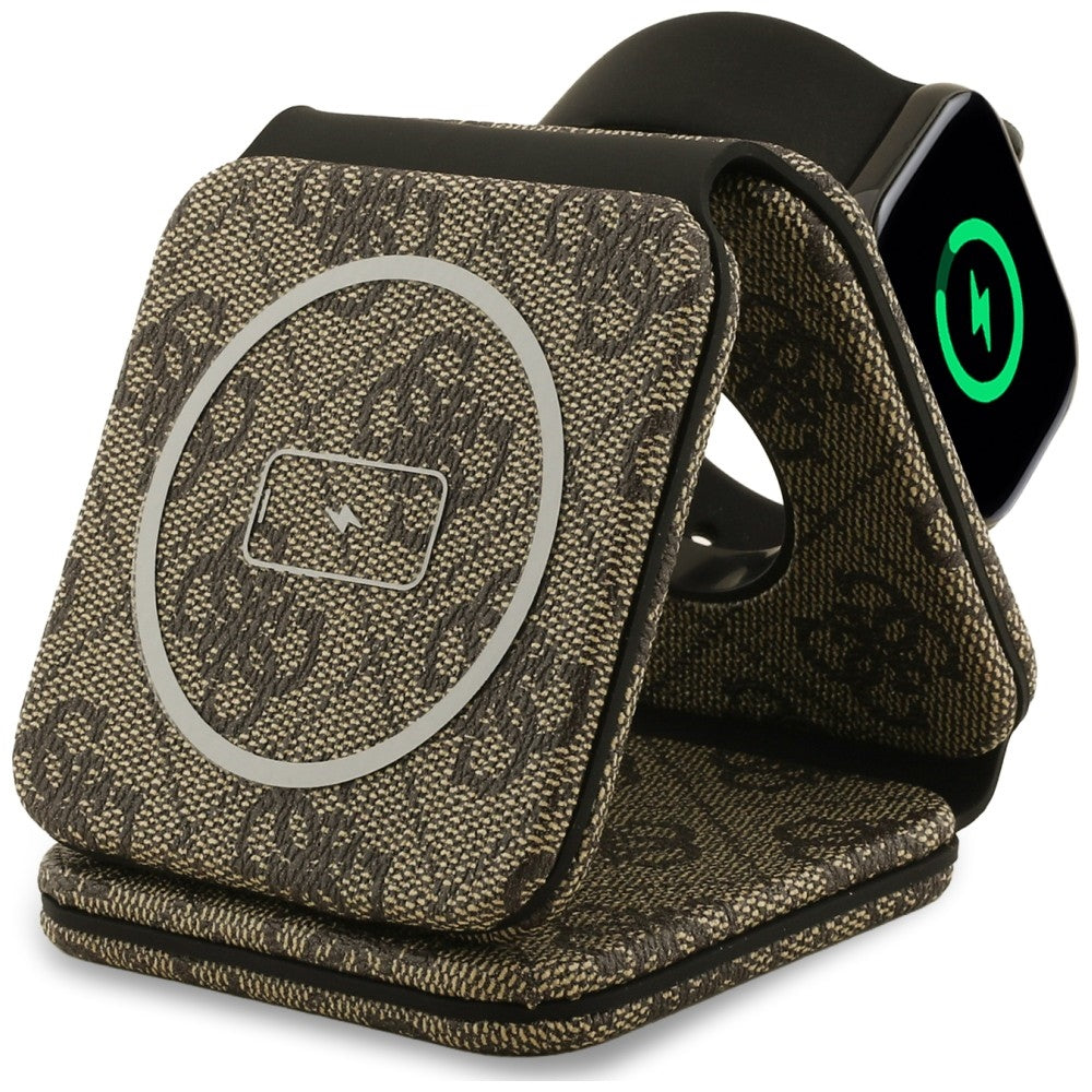 Ładowarka indukcyjna Guess 4G MagSafe 3w1 15W - brązowa_3