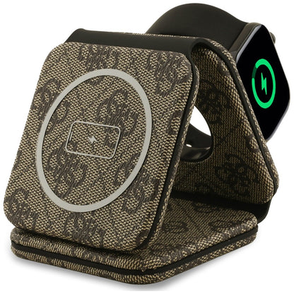 Ładowarka indukcyjna Guess 4G MagSafe 3w1 15W - brązowa_3