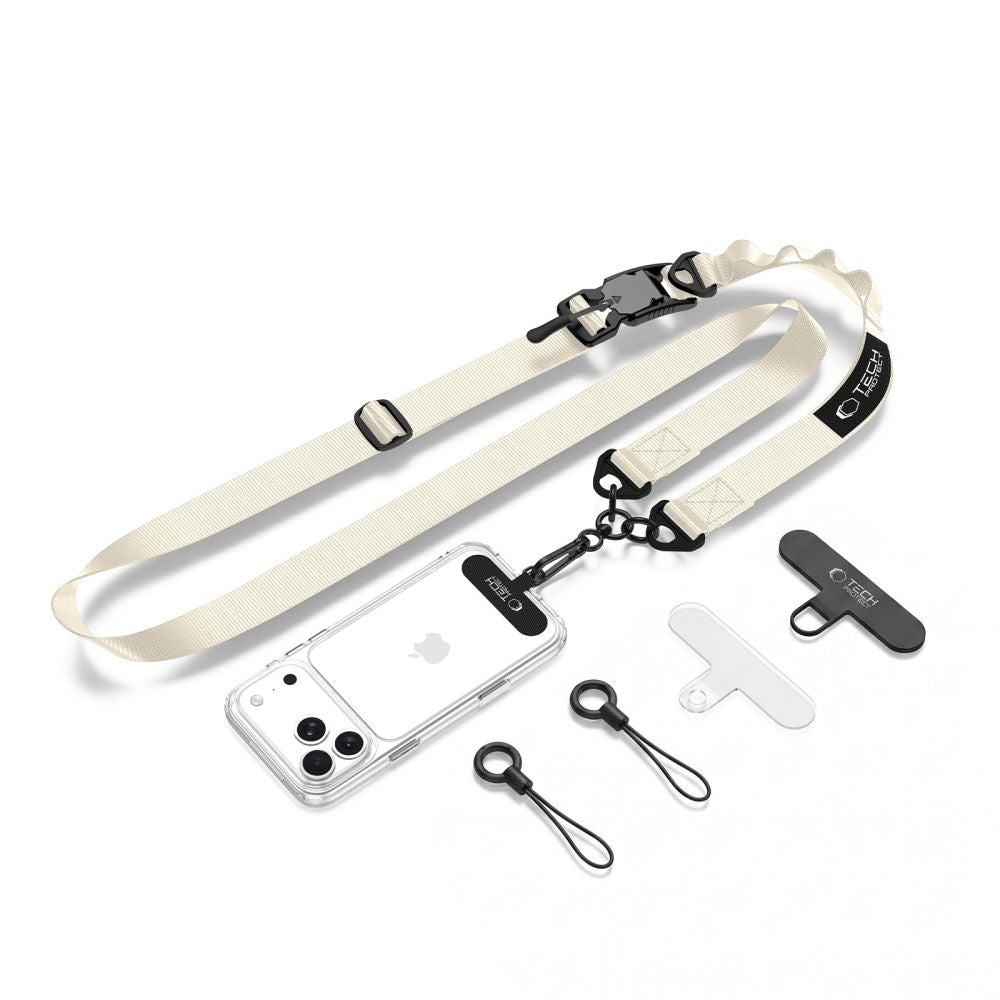 Tech-Protect C9S Rope Crossbody Phone Lanyard - Beige_0
