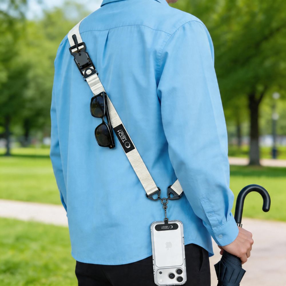 Tech-Protect C9S Rope Crossbody Phone Lanyard - Beige_5