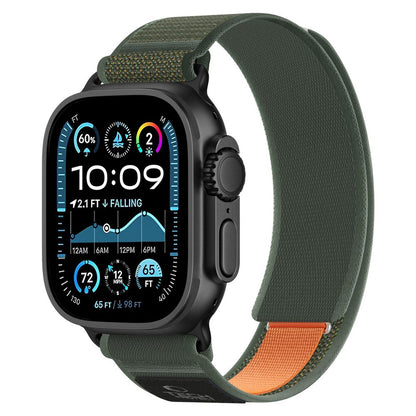 Tech-Protect Nylon Elite Strap for Apple Watch 44/45/46/49 mm - Green/Orange_1