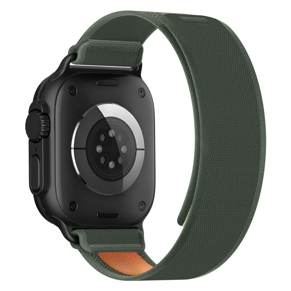 Tech-Protect Nylon Elite Strap for Apple Watch 44/45/46/49 mm - Green/Orange_2