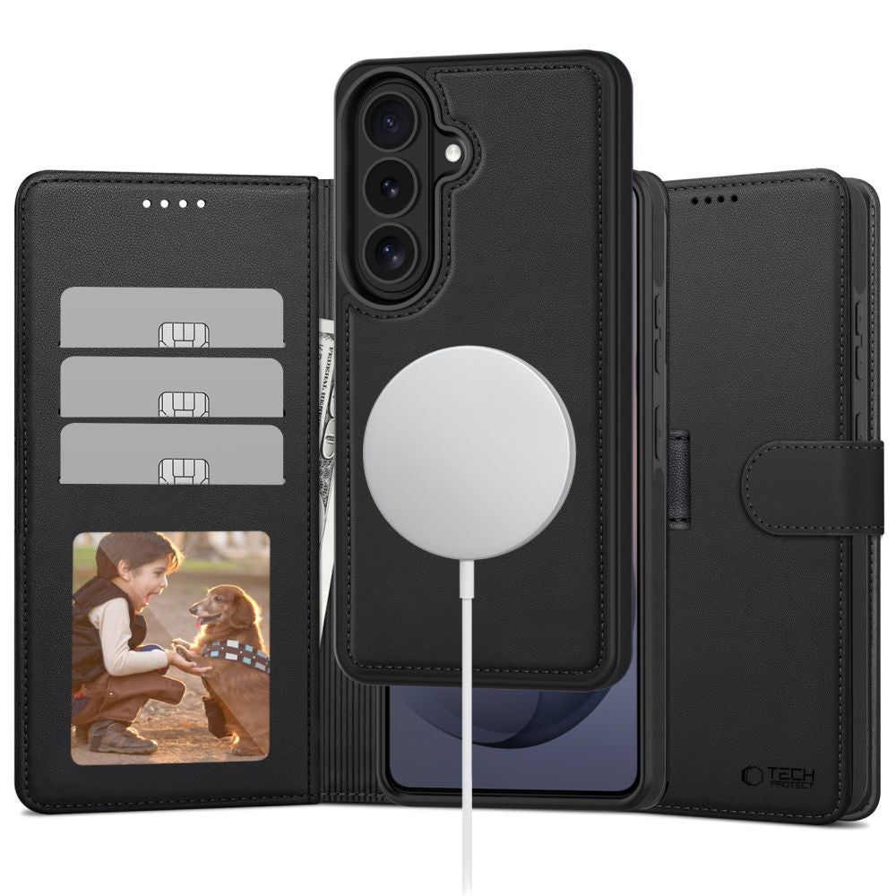 Tech-Protect Wallet MagSafe Case for Samsung Galaxy S26 - Matte Black_0