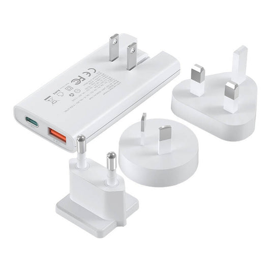 Choetech PD6011 65W GaN Ultra USB-C + USB-A Wall Charger - White_0