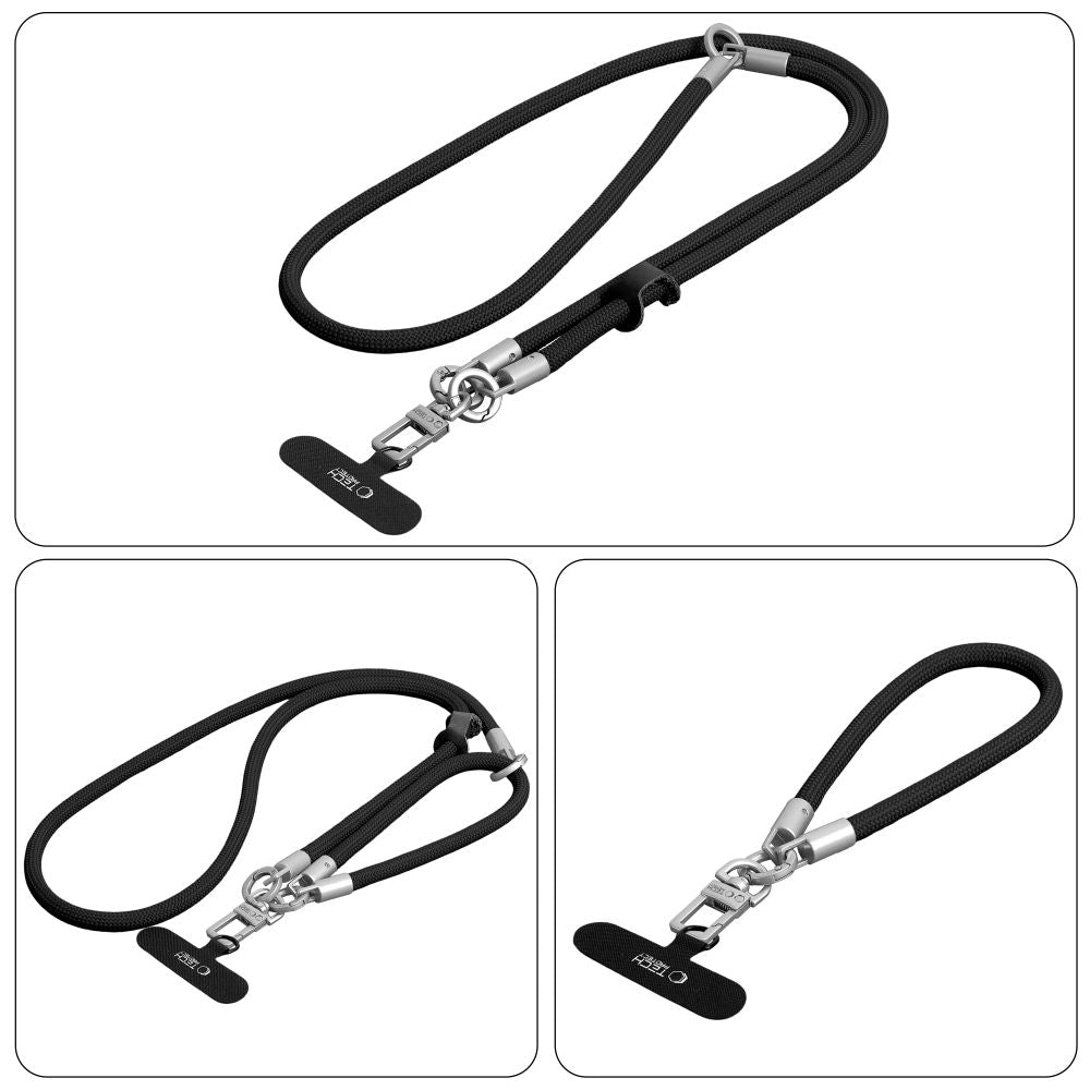 Tech-Protect C10S Rope Phone Lanyard - Black and Titanium_3