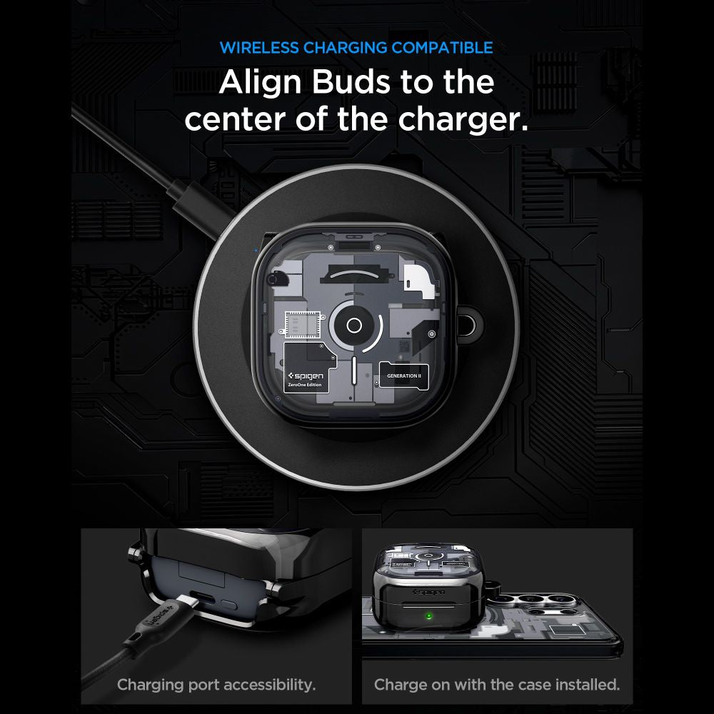Ultra Hybrid Case Spigen for Samsung Galaxy Buds4 / Buds4 Pro, Black ACS11201 _8