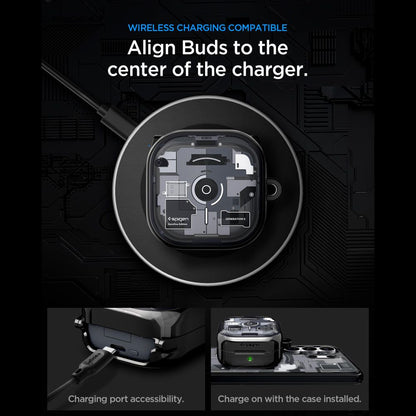 Ultra Hybrid Case Spigen for Samsung Galaxy Buds4 / Buds4 Pro, Black ACS11201 _8