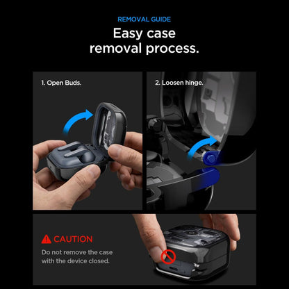 Ultra Hybrid Case Spigen for Samsung Galaxy Buds4 / Buds4 Pro, Black ACS11201 _9