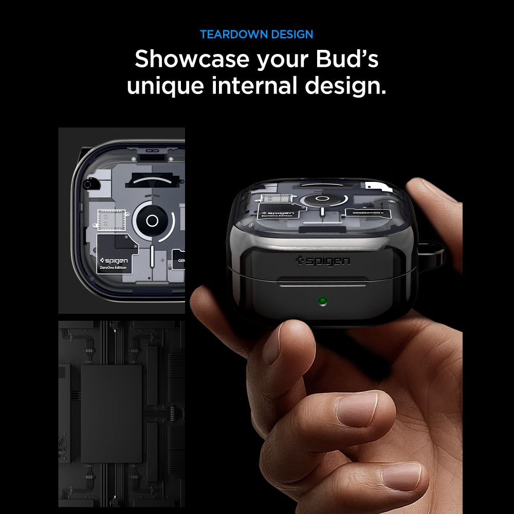 Ultra Hybrid Case Spigen for Samsung Galaxy Buds4 / Buds4 Pro, Black ACS11201 _5