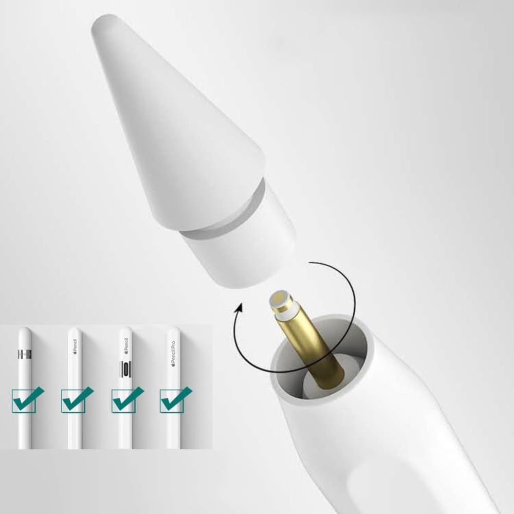 Tech-Protect Stylus Tips for Apple Pencil 4-Pack - White_3